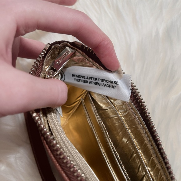 NWT VINTAGE Danier Genuine Leather Wristlet Wallet - Picture 4 of 6